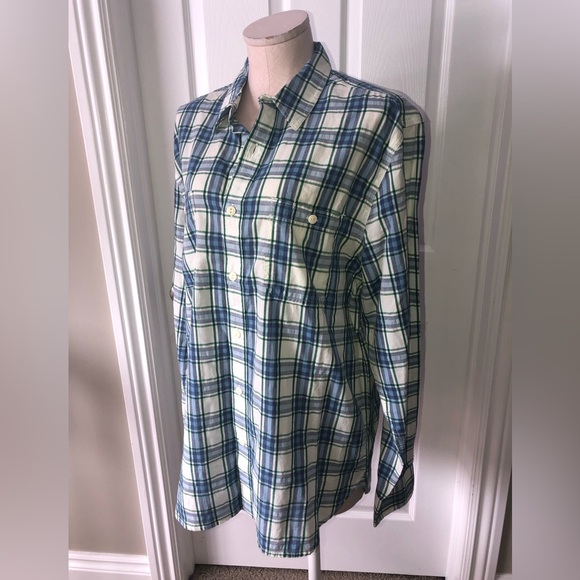 Lucky Brand Blue and White Plaid Men's Shirt - Picture 6 of 7
